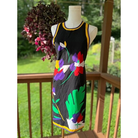 unknown Other - Vintage Korean Promotional Floral Apron | 주택은행 | Colorful Advertising Souvenir